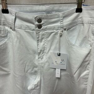 Women’s white denim bootcut jeans size 18W nwt cotton stretch